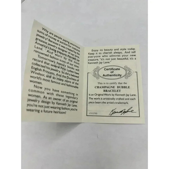 Kenneth J Lane Champagne Bubble Cuff Bracelet NEW in Box KJL - Picture 11 of 14